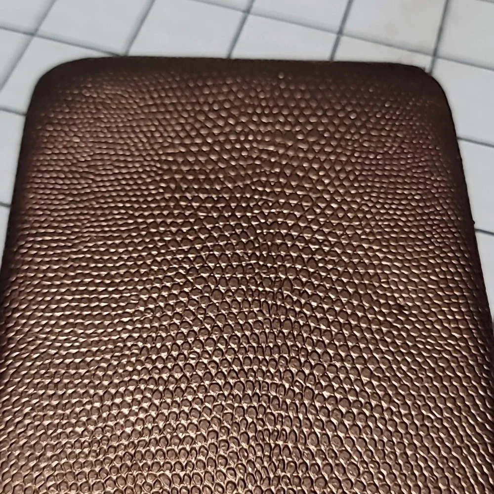 Bronze Slimline Wallet Clutch Faux Reptile‎ Print - Gently Preloved